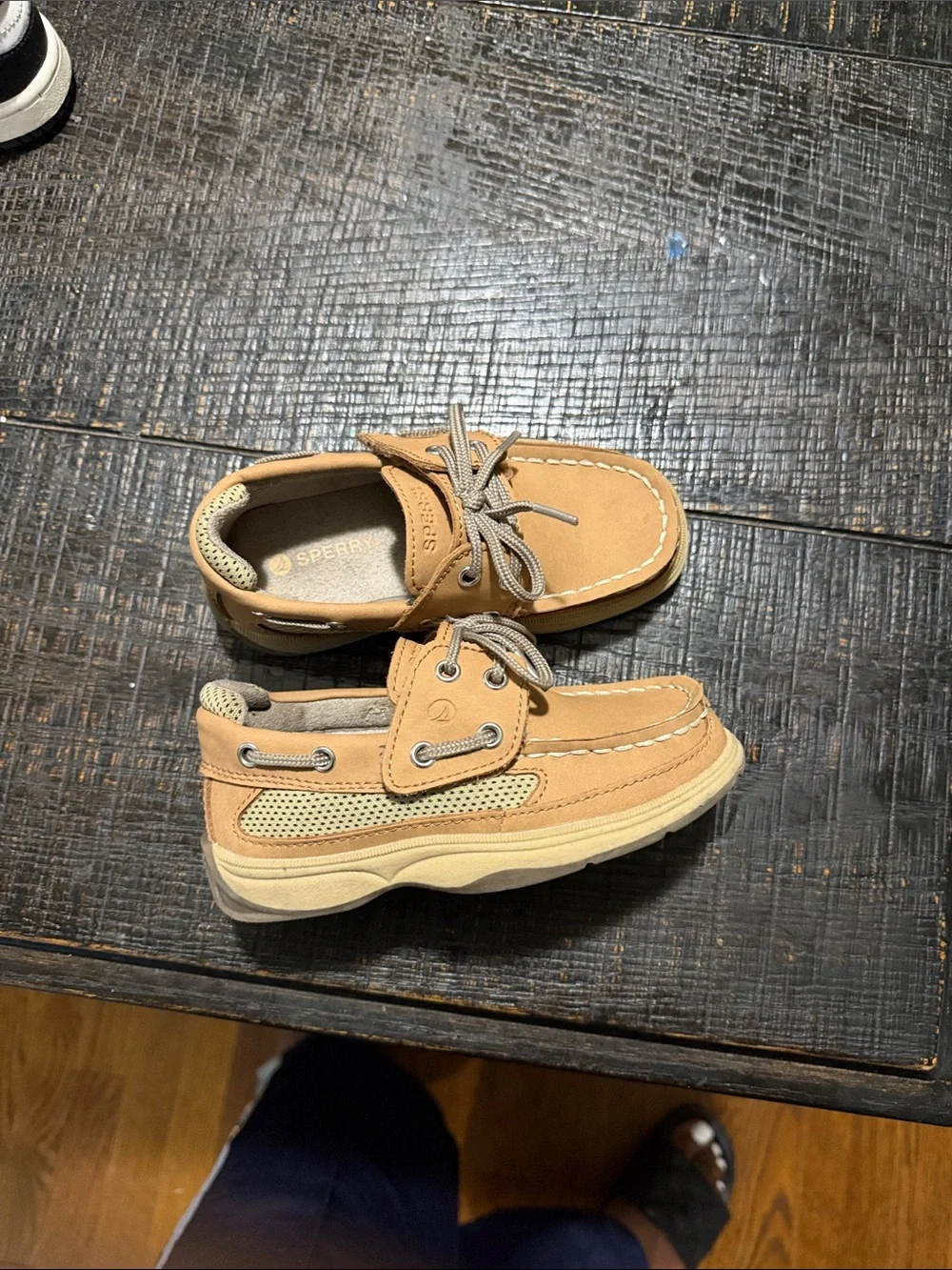 Sperry Kids Tan/Nubuck Moccasin Boat Shoes